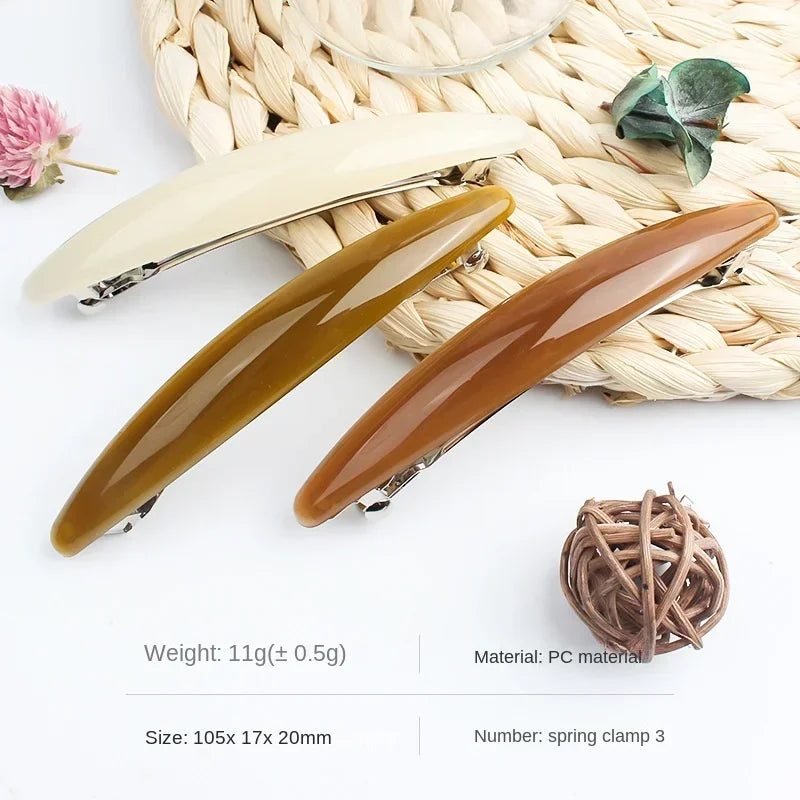 Glossy Ponytail Hair Clips for Girls | Multi-Color Barrettes Hair Clip Barrette QXL