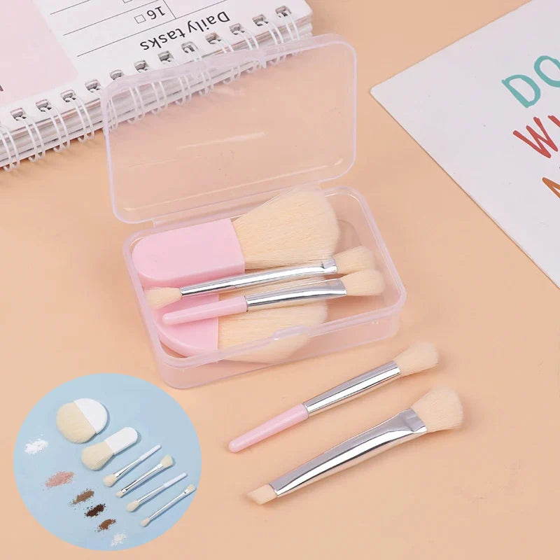 6-Piece Mini Travel Makeup Brush Set | Foundation & Blending Makeup Brush Set QXL