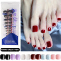 100-Pack Short Square Press-On Toenail Tips | Full Cover White