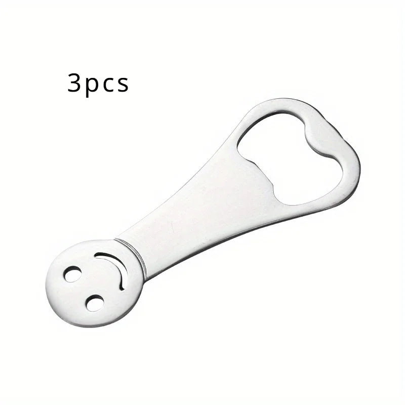 Stainless Steel Cartoon Bottle Opener | Flat Beer & Beverage Tool Bottle Opener QXL 3pcs