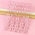 5D Butterfly Nail Art Stickers | Pink Gradient Kawaii Decals Nail Art Stickers QXL 1pcs