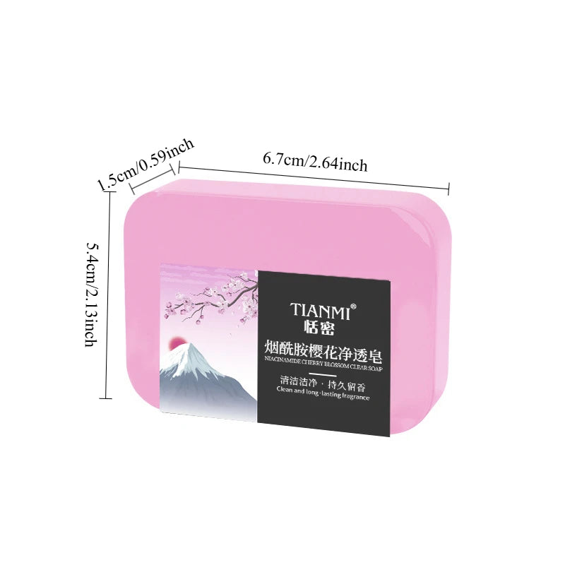 4-Pack Niacinamide Cherry Blossom Handmade Soap – All Skin Handmade Bar Soap QXL