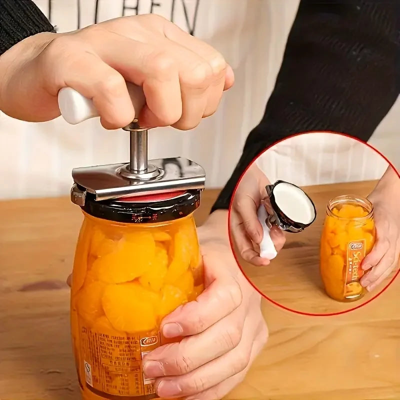 304 Stainless Steel Non-Slip Can Opener | Ergonomic Multi-Size Can Opener QXL