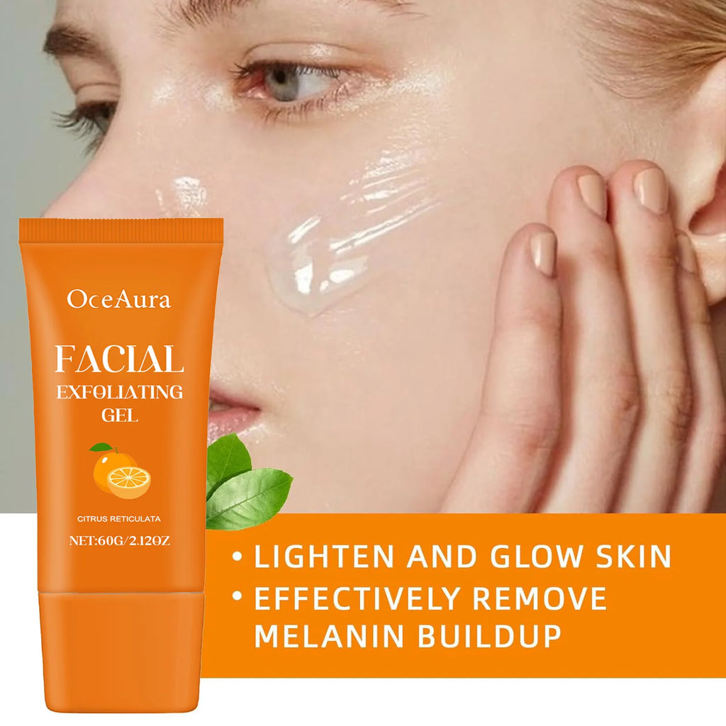 OceAura Vitamin C Exfoliating Gel | Brightening Face Scrub 60g Exfoliating Face Gel QXL