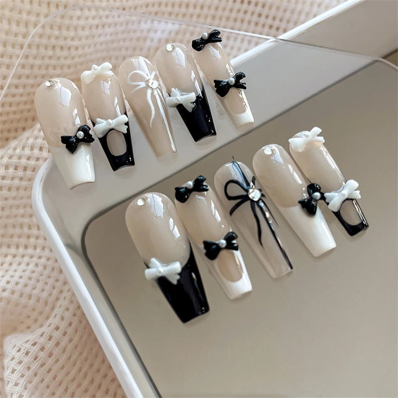 20-Pc 3D Bowtie Pearl Nail Charms | Mixed Color Resin Nail Art Nail Art Charms QXL