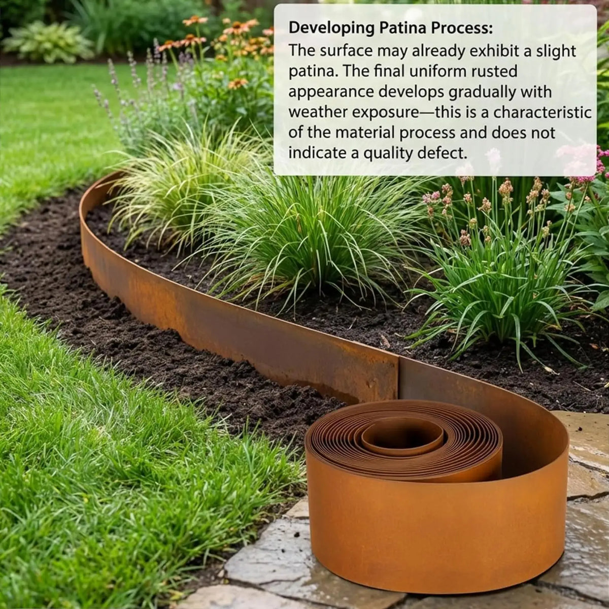 Cuttable Steel Lawn Edging | Weatherproof Landscape Border Landscape Edging QXL