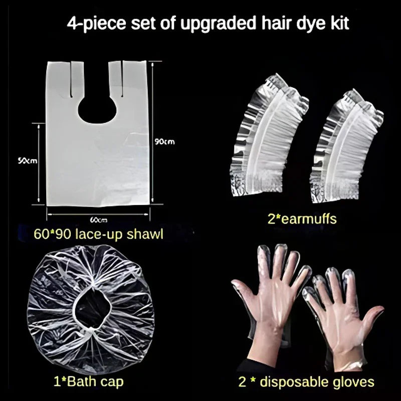 25-Pack Disposable Hair Dye Kit | Cape, Gloves, Ear Covers & Cap Hair Dye Protection Kit QXL