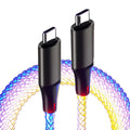 66W RGB USB-C Fast Charging Cable | iPhone & Android USB-C Charging Cable QXL Type C to Type C 1m
