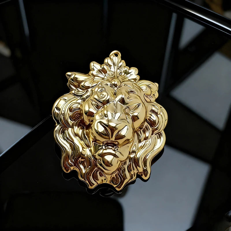 Lion Head Copper Brooch Pin | Women's Fashion Accessory Fashion Brooch Pin QXL