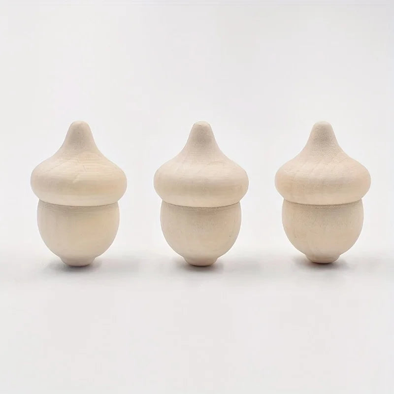 Wooden Painted Acorn Crafts | Jewelry Making & Decor Accents Wood Craft Decor QXL
