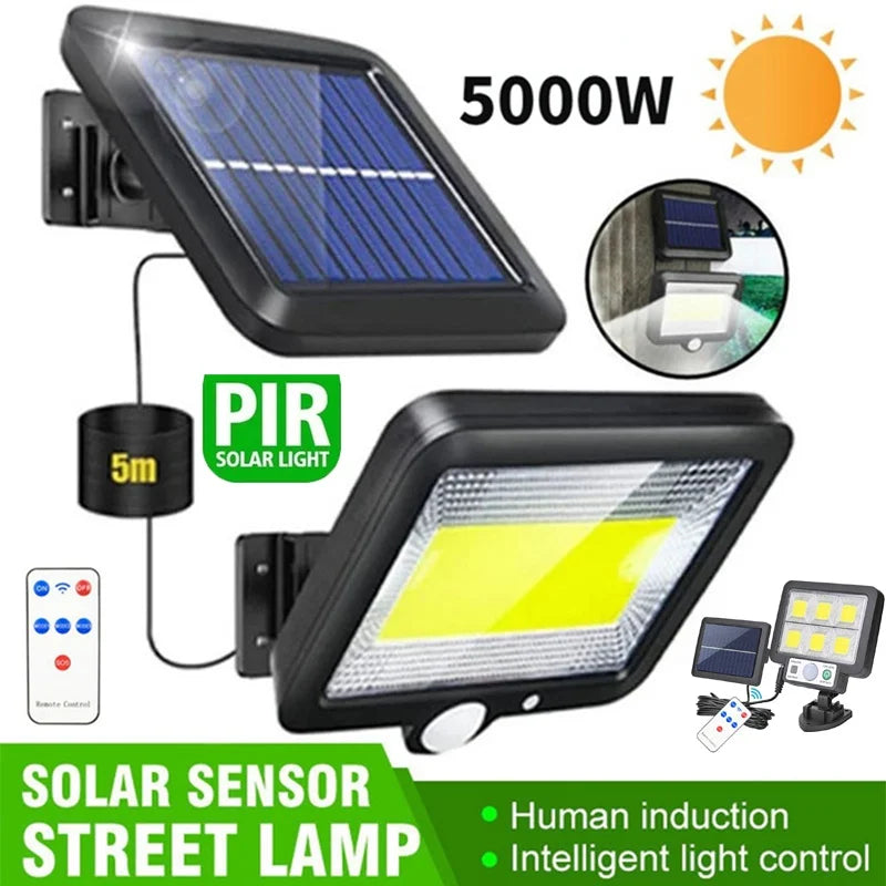 Solar Motion Sensor Wall Light 72/100 COB | Remote Control Solar Wall Light QXL