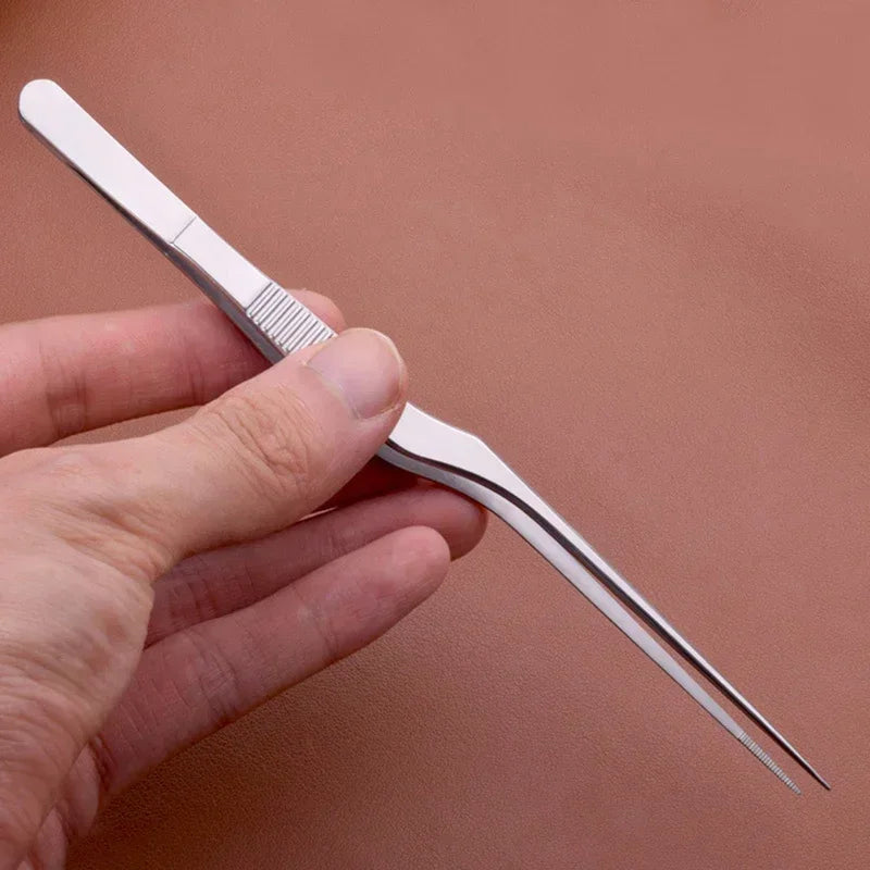Curved Stainless Steel Earwax Tweezer | Angled Ear Cleaner Ear Cleaning Tweezer QXL