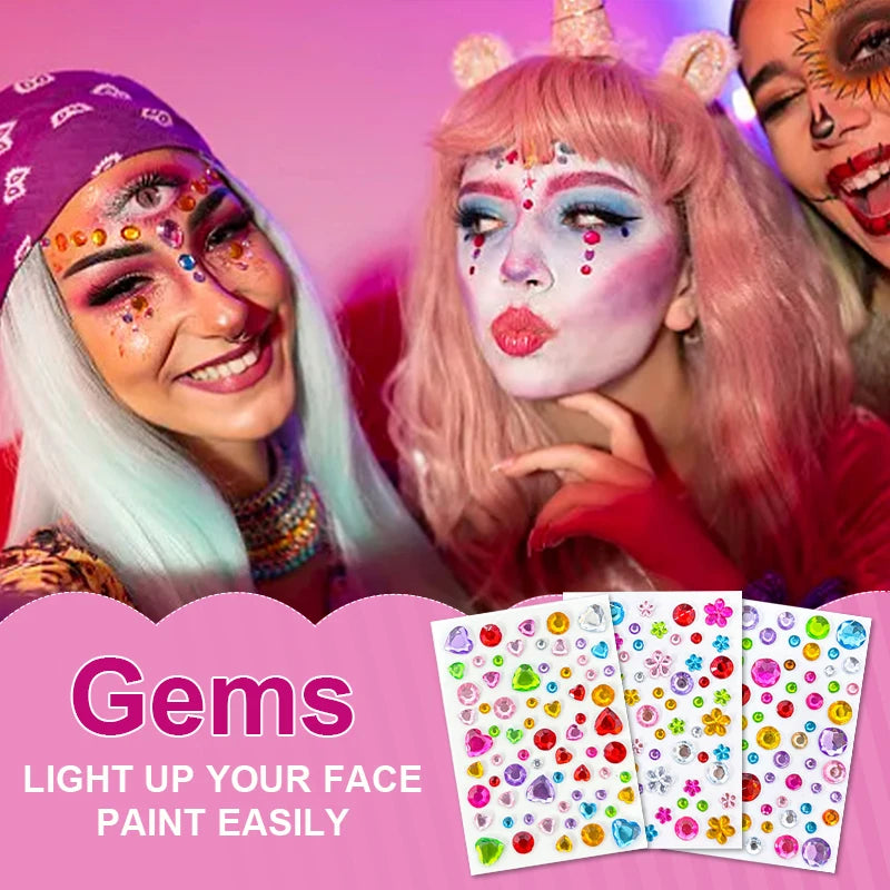 VERONNI 10-Color Face & Body Paint Palette with Brushes Face & Body Paint QXL