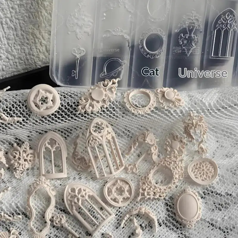 3D Silicone Nail Art Mold | Retro Medieval Candlestick Design Nail Art Mold QXL