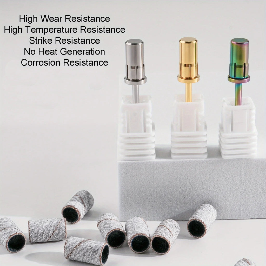 Titanium Nail Drill Mandrel Bit | Dead Skin Sanding Tool Nail Drill Mandrel Bit QXL