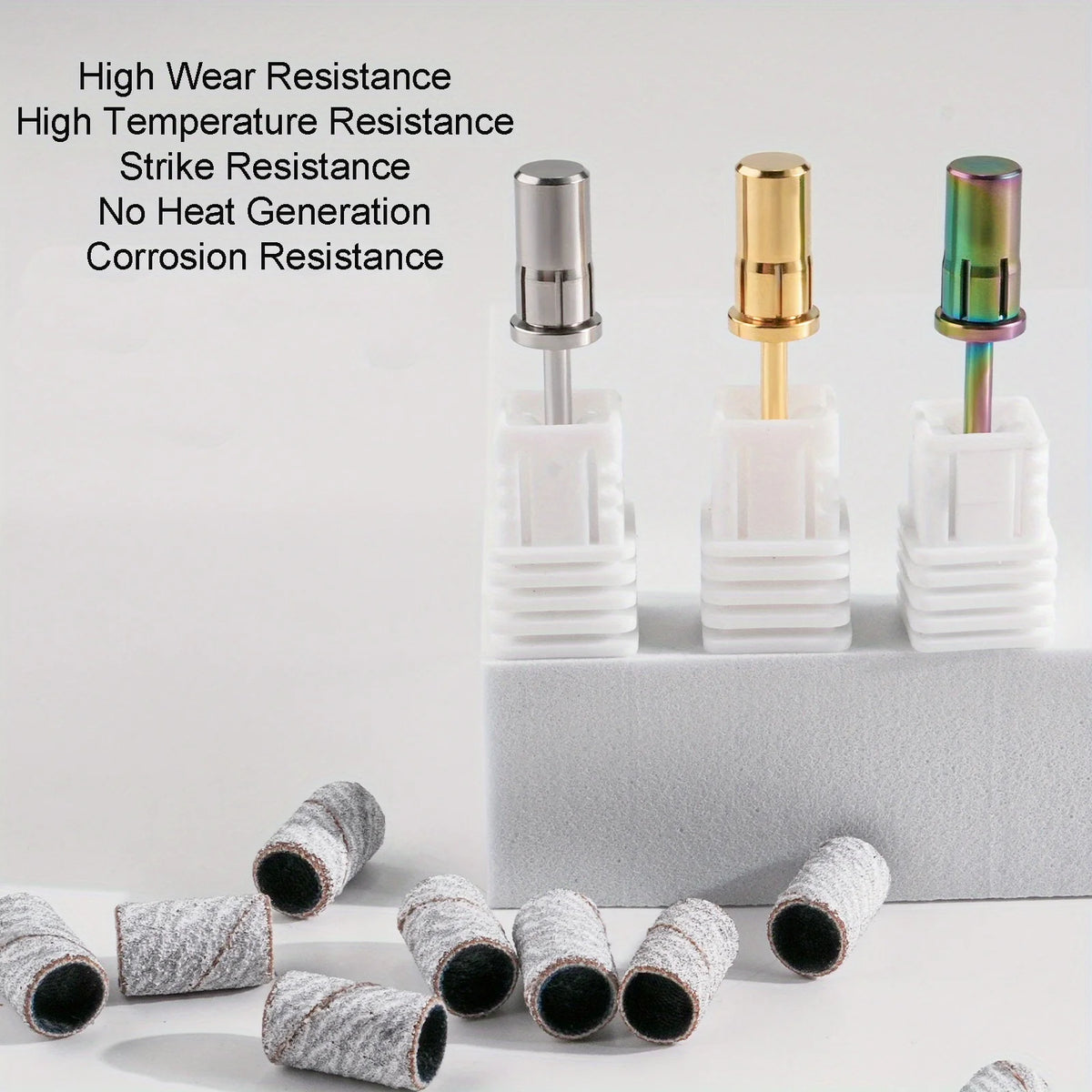 Titanium Nail Drill Mandrel Bit | Dead Skin Sanding Tool Nail Drill Mandrel Bit QXL