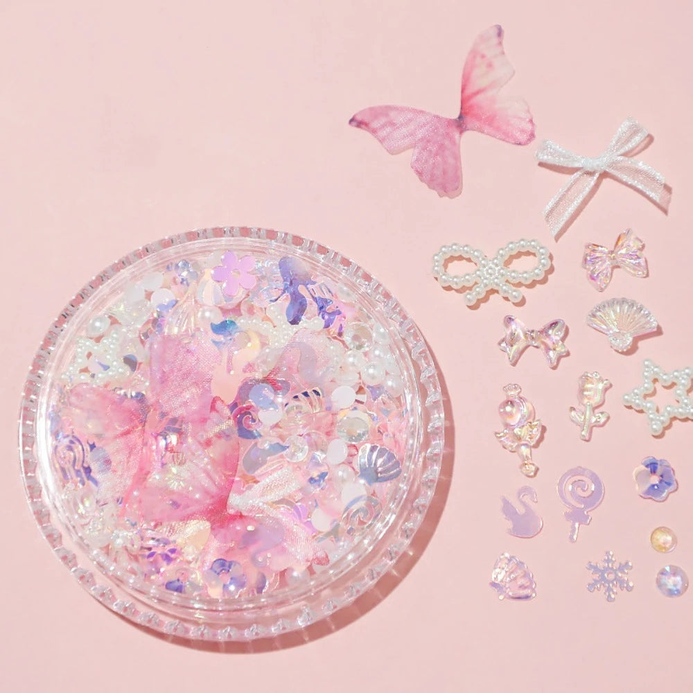 Butterfly Pearl Face Gem Stickers | DIY Bridal Diamond Eye Decor Face Gem Stickers QXL Style 3