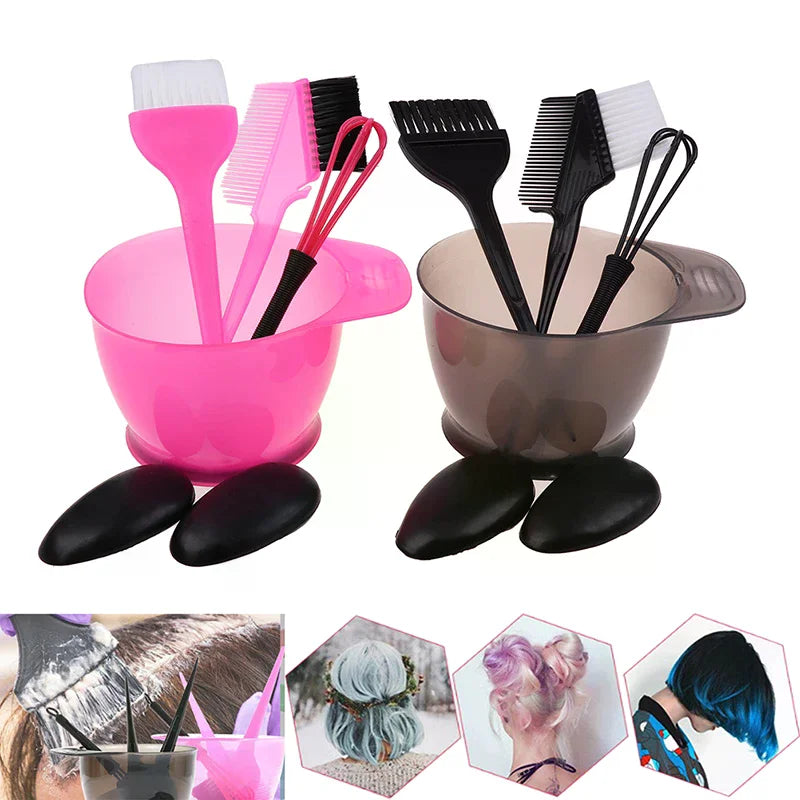 5-Piece Hair Colouring Brush & Bowl Set | Dye & Bleach Kit Hair Dye Brush Set QXL