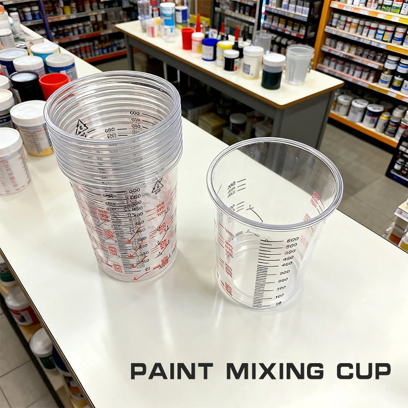 10-Pack 600ml Calibrated Paint Mixing Cups | DIY Pot Tools Paint Mixing Cups QXL