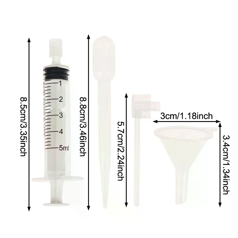 Perfume Refill Tool Set – Syringe, Dropper & Funnel Kit Perfume Refill Kit QXL