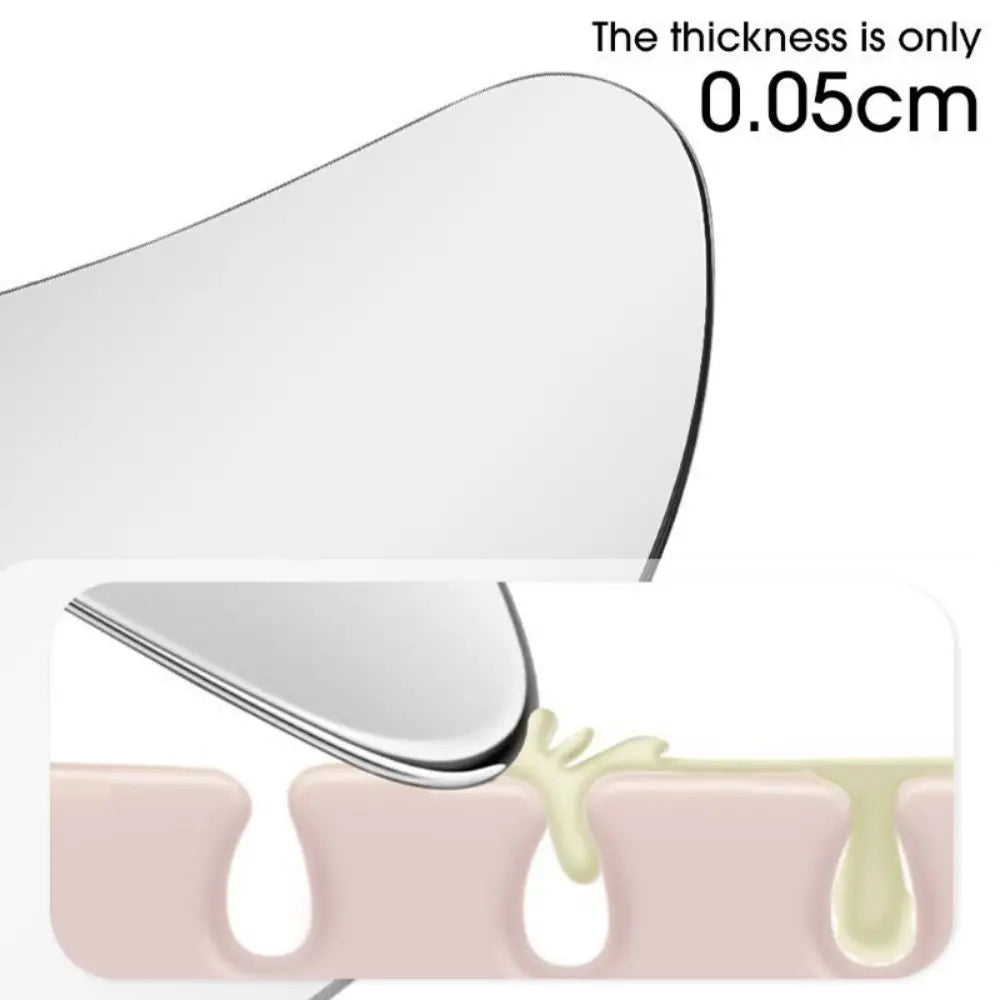 Heart-Shape Stainless Steel Gua Sha Scraper – Face & Body Gua Sha Scraper QXL