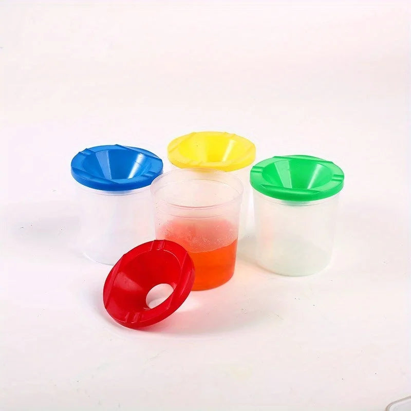 4-Pack Kids Paint Brush Wash Cups | Art & Watercolor Set Art Brush Wash Cup QXL
