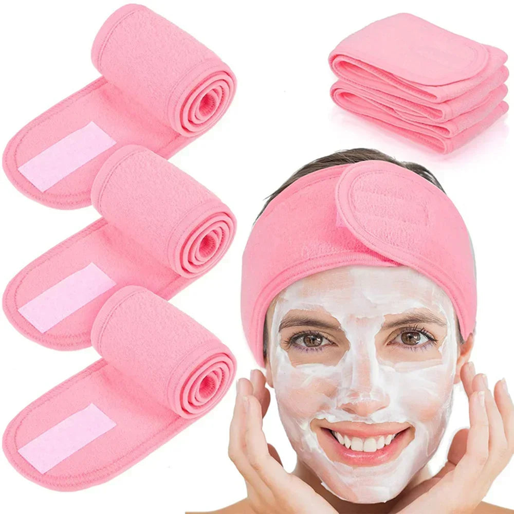 Soft Adjustable Makeup Headband for Face Washing & SPA Makeup Headband QXL