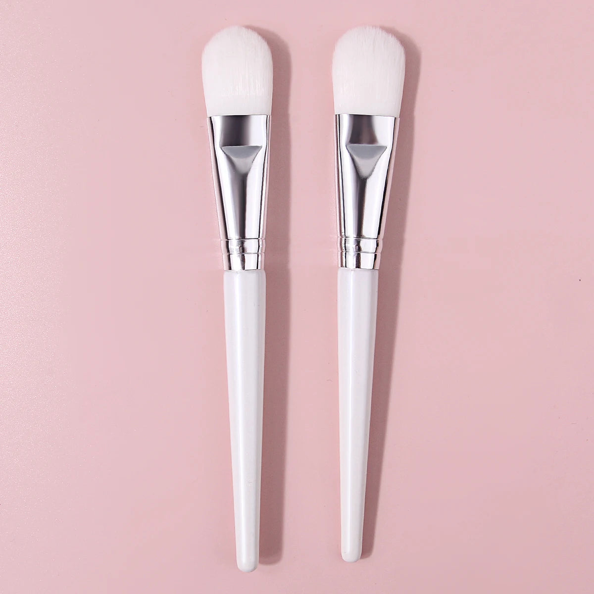 KOSSHOW 2-Pack Foundation Brush Set | Wood Handle, Nylon Foundation Brush Set QXL