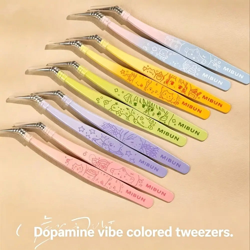 Cartoon Stainless Steel Eyelash Extension Tweezers – Precision Eyelash Tweezers QXL