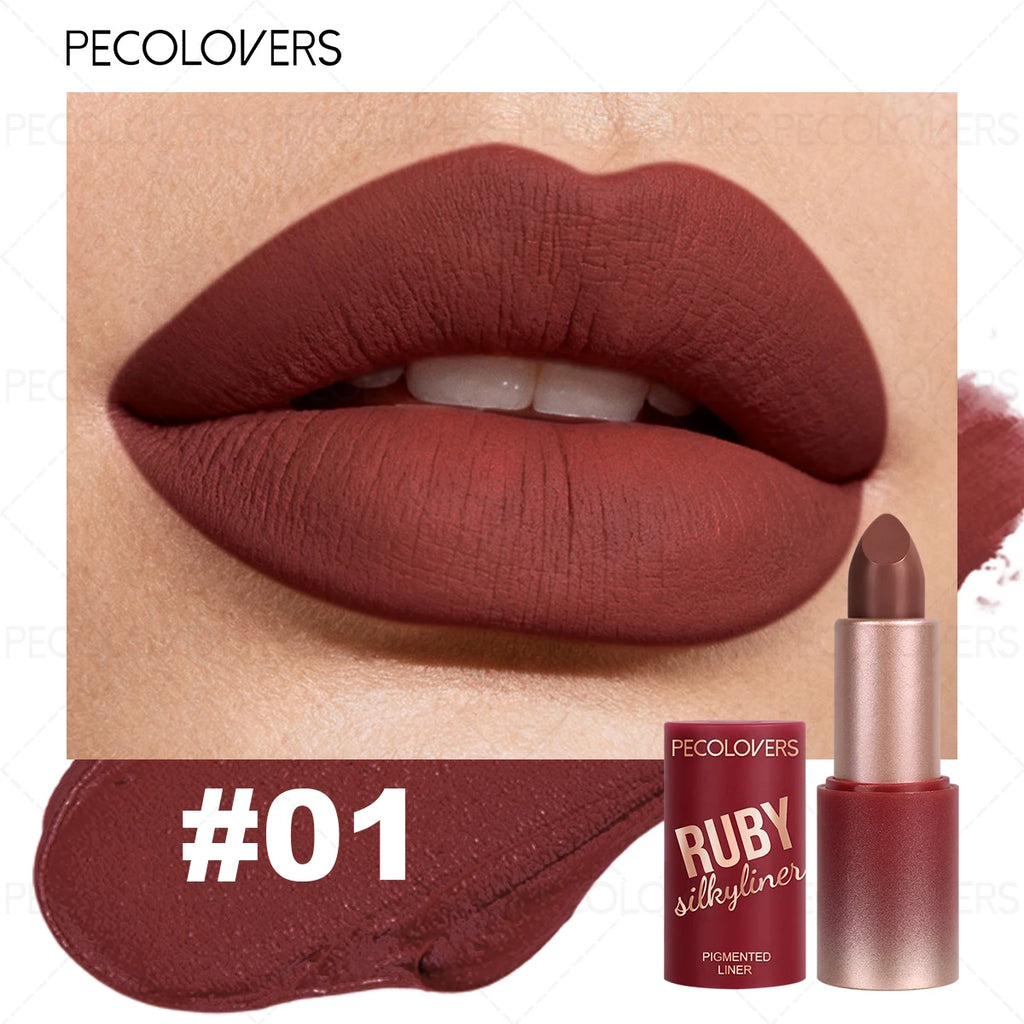 PECOLOVERS Red Lipstick | Waterproof & High Color Payoff Lipstick QXL 01