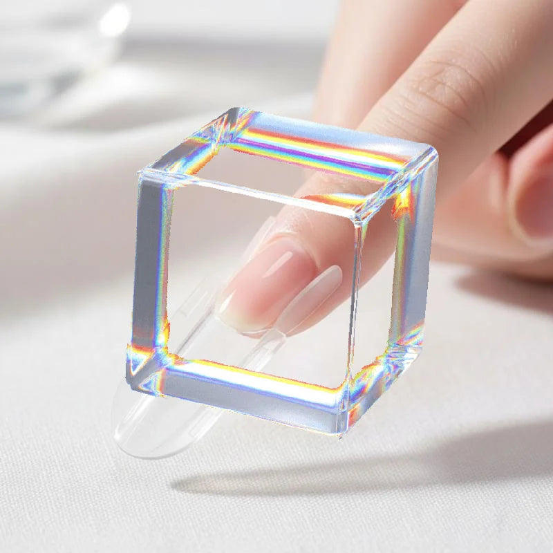 30-Pack Clear Rocket Dual Nail Forms | Reusable Full Cover Molds Dual Nail Forms QXL
