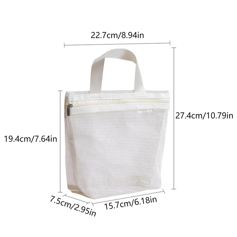 Mesh Travel Toiletry Bag | Portable Cosmetic Organizer Pouch Travel Toiletry Bag QXL