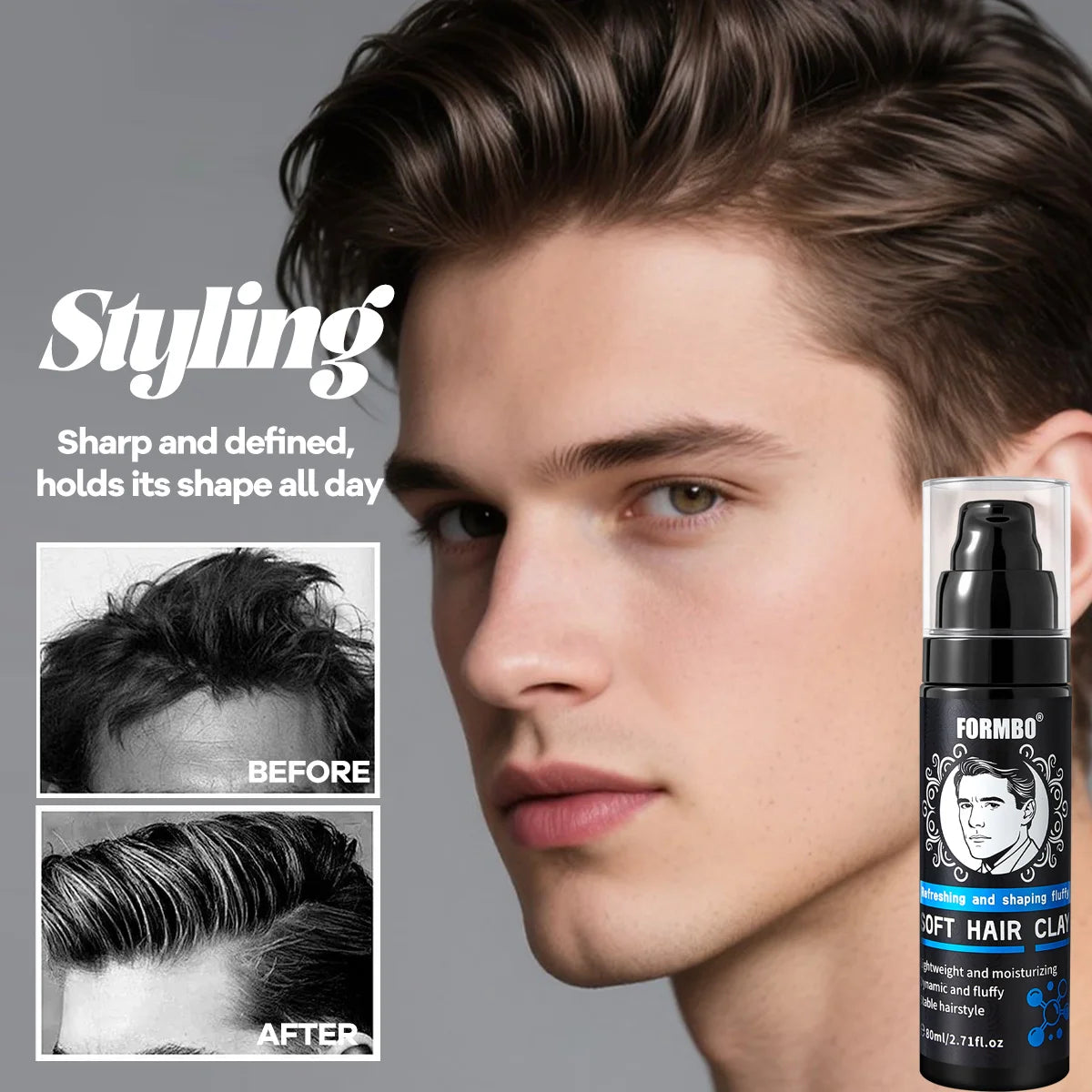 Waterproof Fiber Setting Spray – Long-Lasting Hold, 80ml Hair Setting Spray QXL FBRF026-25