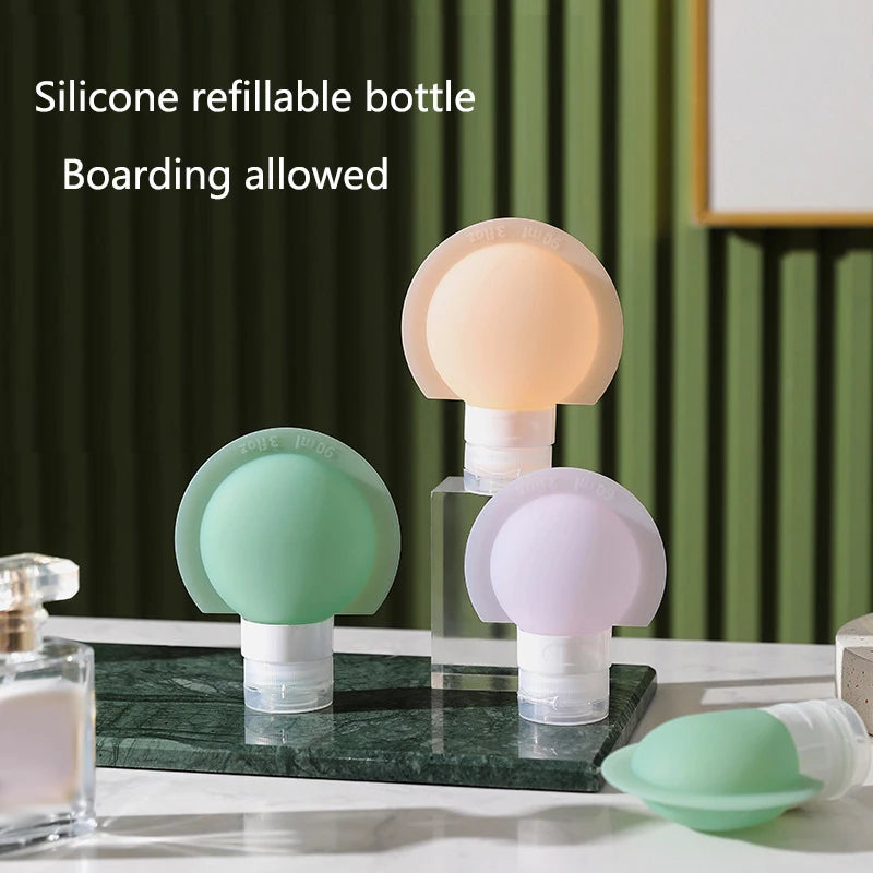 3-Pack Silicone Refillable Travel Bottles 60ml/90ml Set Travel Bottle Set QXL