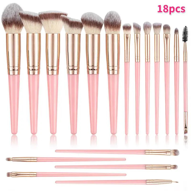 YOVIP 18/20/30-Pc Makeup Brush Set for Beginners | Full Face Makeup Brush Set QXL 18pcs