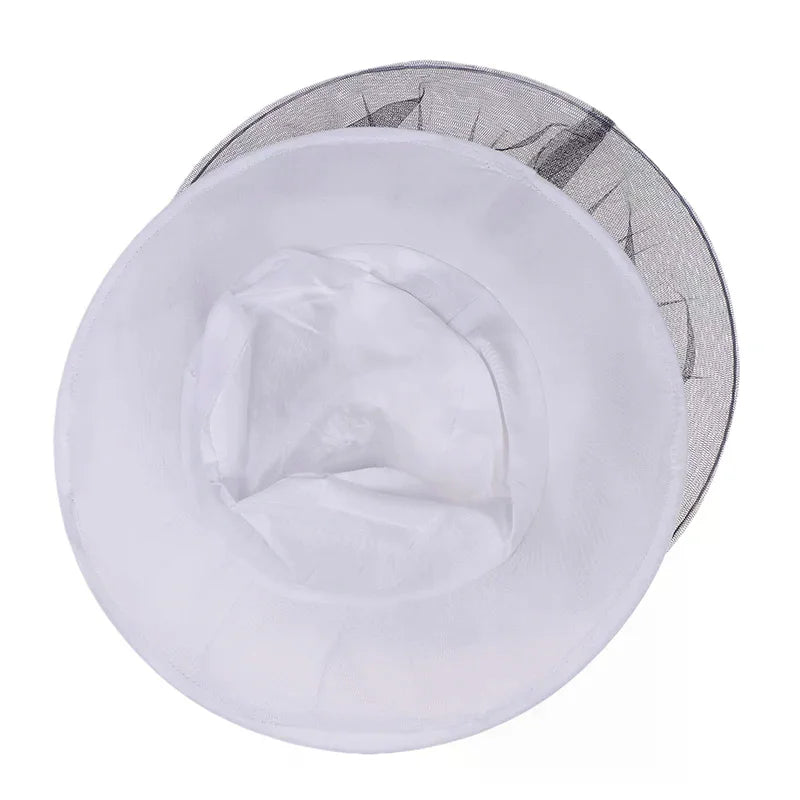 Beekeeping Hat & Veil Combo | White Mesh Bug Mask Protector Beekeeping Protective Hat QXL Default Title