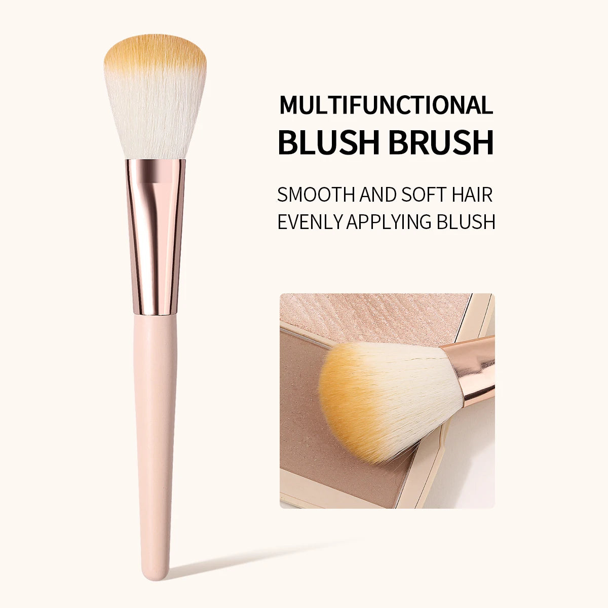 KOSSHOW Powder Blush Brush – Bronzer & Highlight Face Brush Powder Blush Brush QXL YELLOW