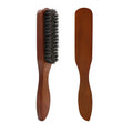 Men's Boar Bristle Beard Brush | Solid Wood Handle 22cm Beard Grooming Brush QXL Brown