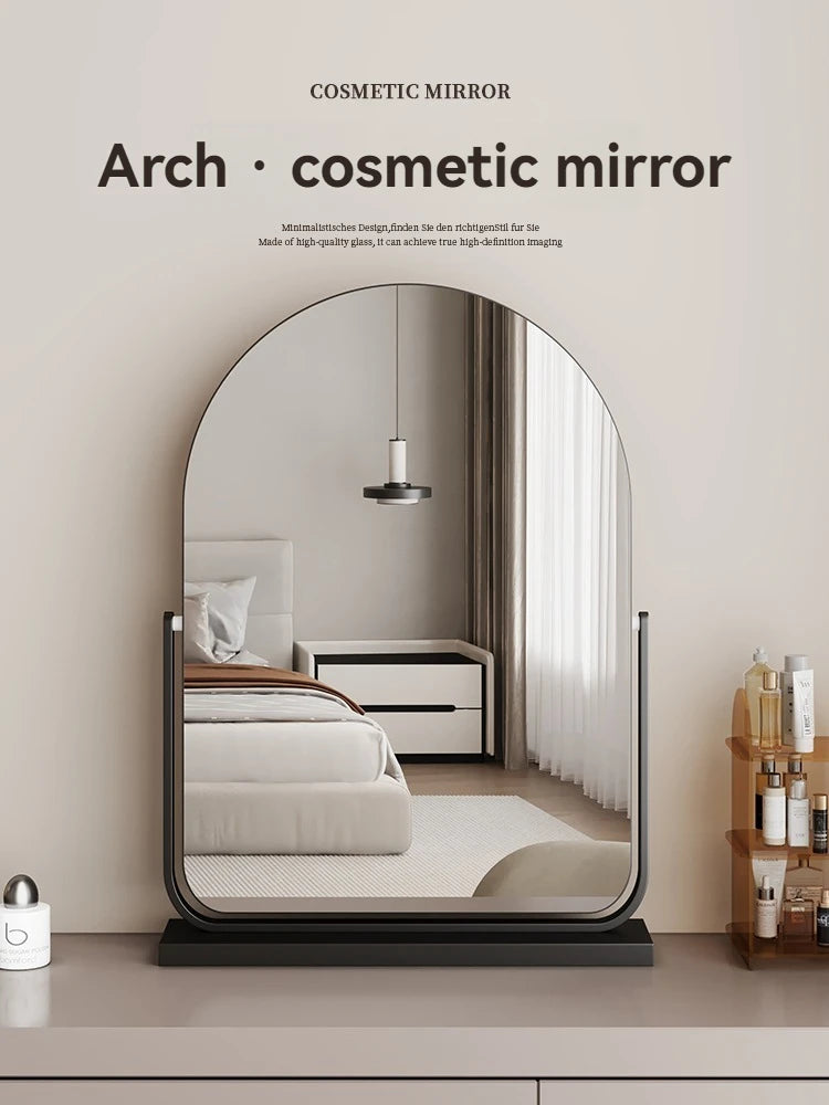 Large Arched Rotatable Vanity Mirror | HD Desktop Makeup Mirror Vanity Mirror QXL