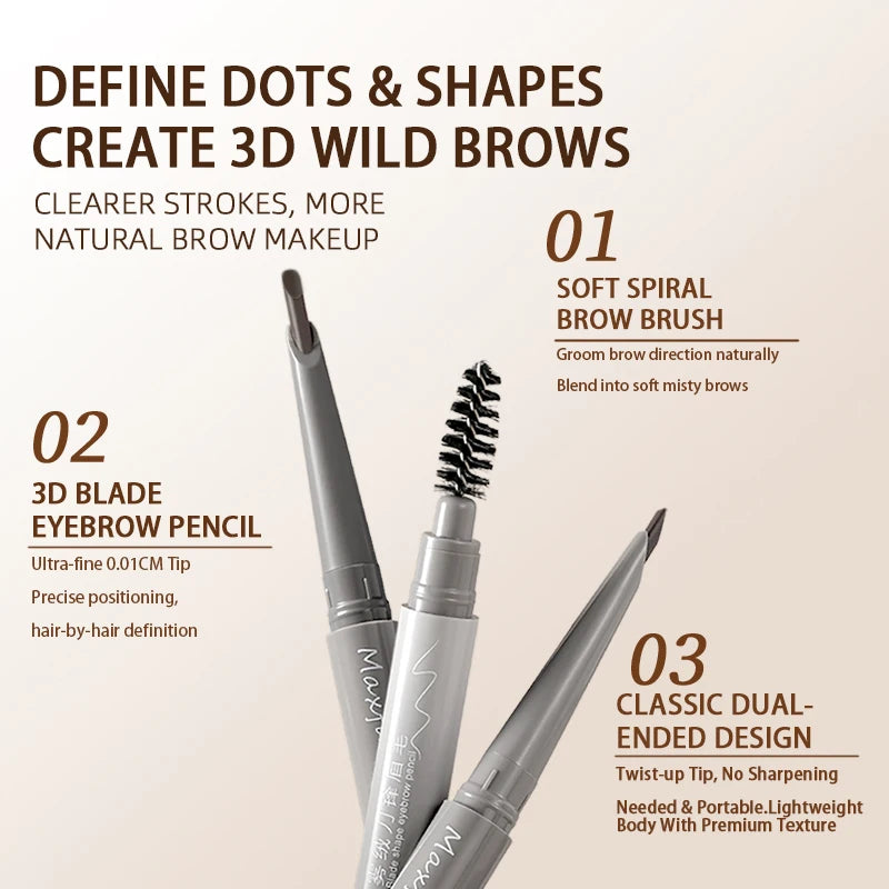 Ultra Thin Blade Eyebrow Pencil | Natural Multi-Shade Brow Pen Eyebrow Pencil QXL