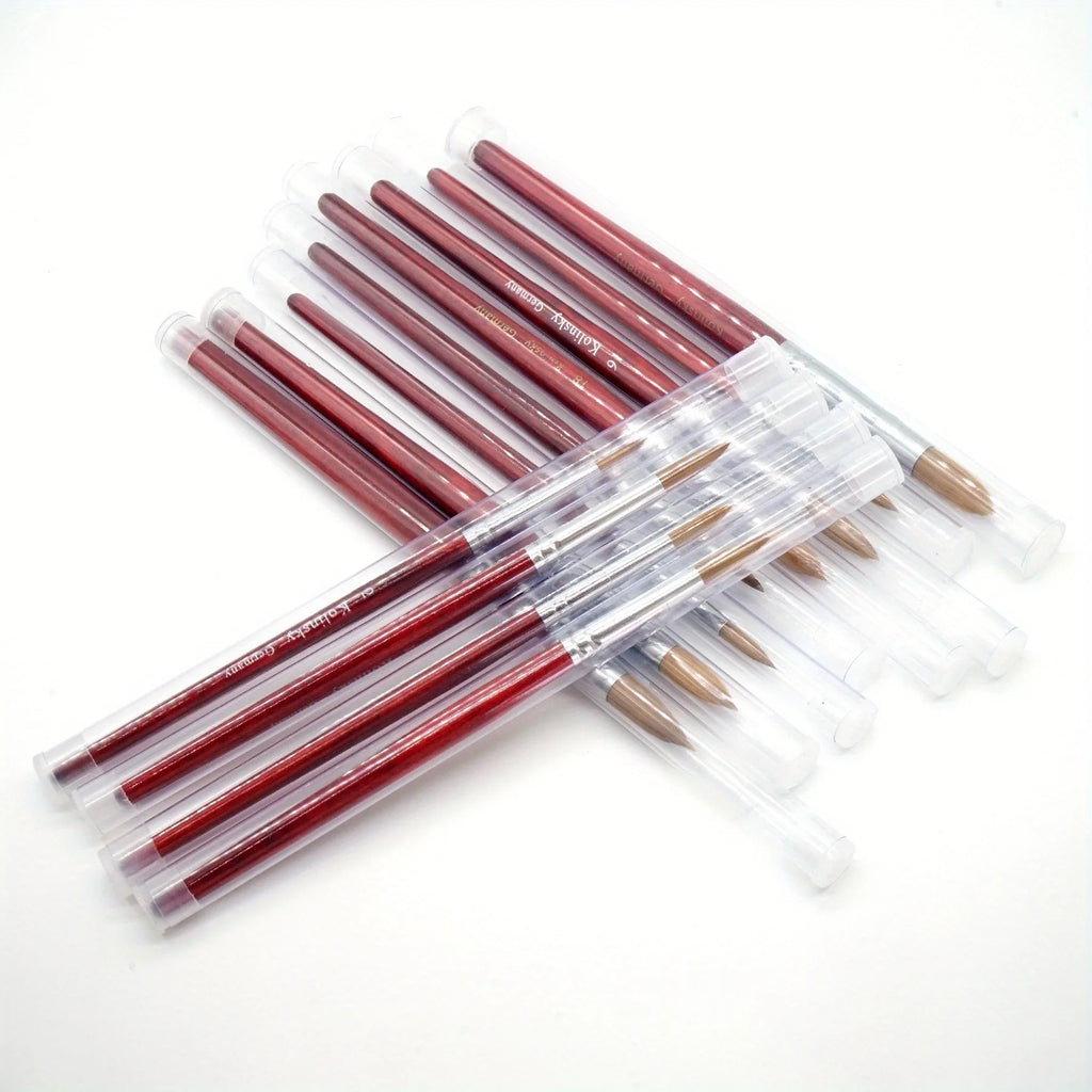 Nail Art Mink Brush | Wood Handle Gel Acrylic Painting Tool Nail Art Brush QXL