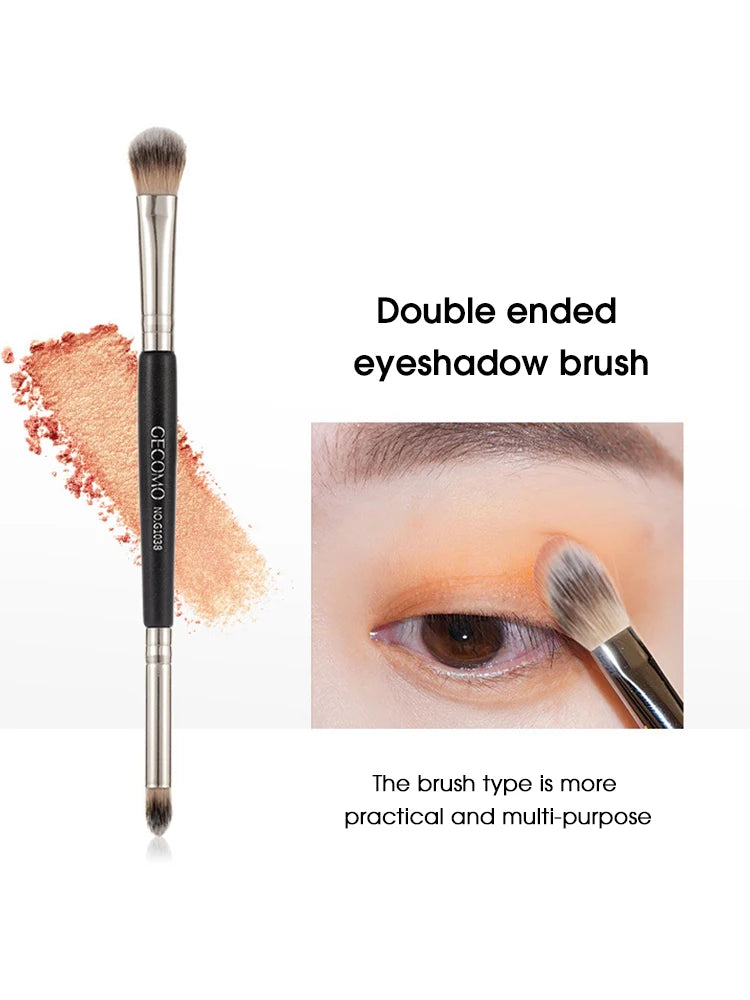 GECOMO Double-Ended Eyeshadow Brush | Soft Synthetic Hair Eyeshadow Brush QXL Eye shadow brush