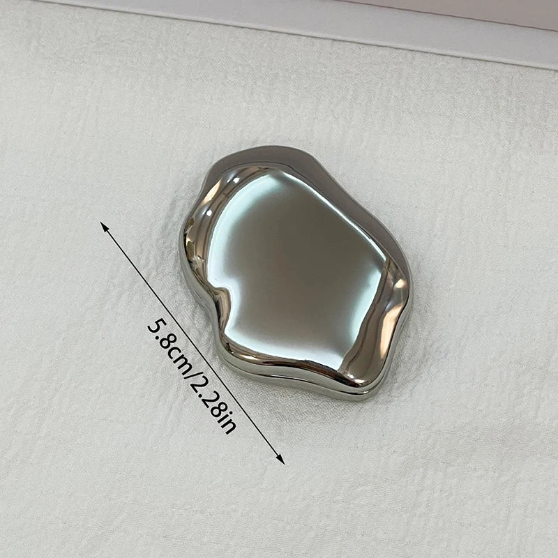 Heart-Shaped Double-Sided Folding Makeup Mirror | Mini Portable Compact Makeup Mirror QXL onesize