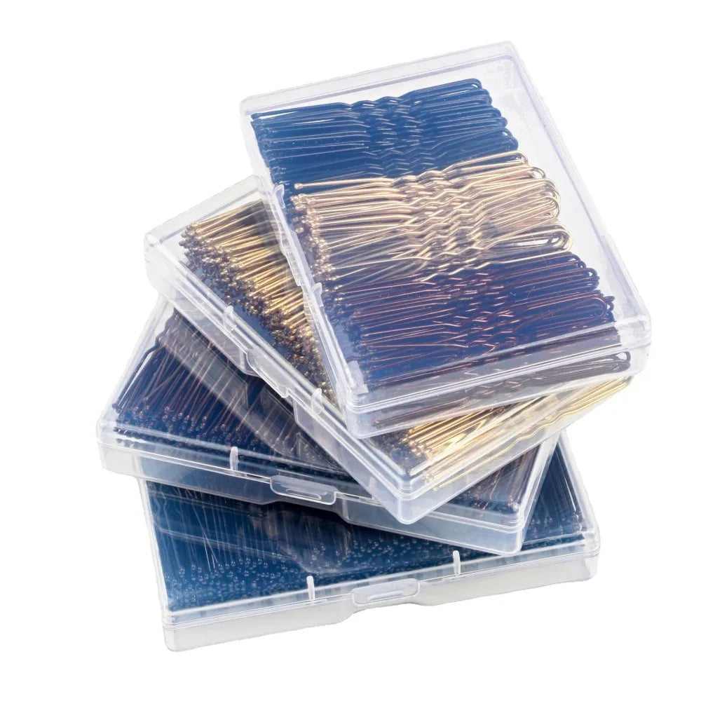 50-Pack U-Shaped Bobby Pins Wave Grip Bun Clips 5/6/7cm Bobby Hair Pins QXL