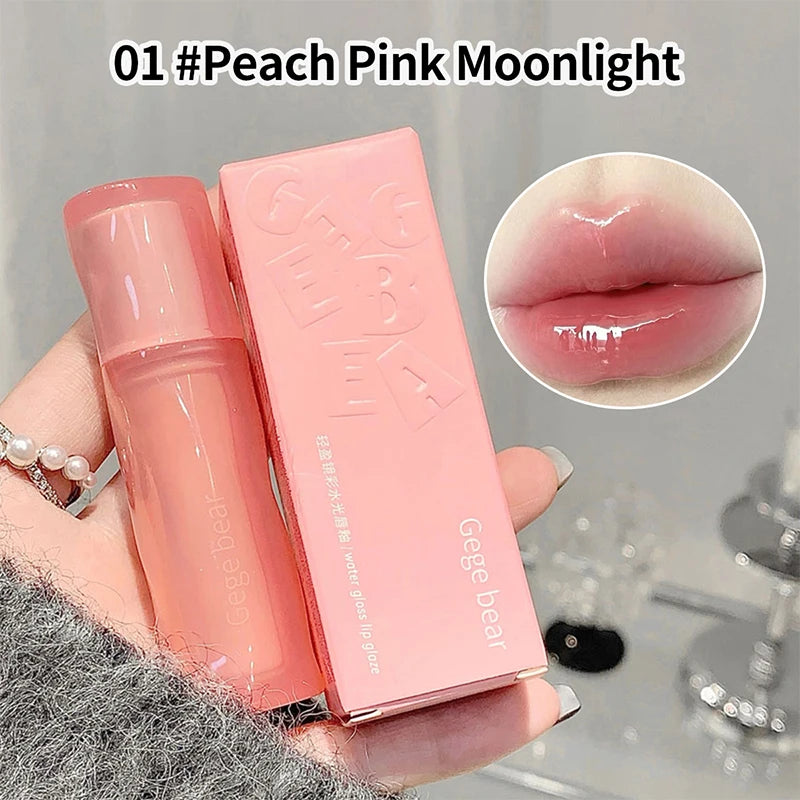 Gege Bear Mirror Lip Gloss – Hydrating & Moisturizing Color Lip Gloss QXL 01