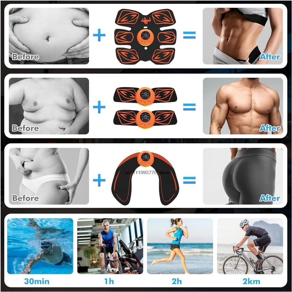 EMS Wireless Muscle Stimulator – Abs, Glutes & Waist Trainer EMS Muscle Stimulator QXL