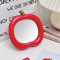 INS Decorative Desktop Makeup Mirror | Cosmetic Mirror Desktop Makeup Mirror QXL Red