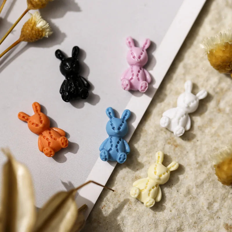 10-Pack 3D Kawaii Bear Resin Nail Art Charms | DIY Nail Decor Nail Art Charms QXL