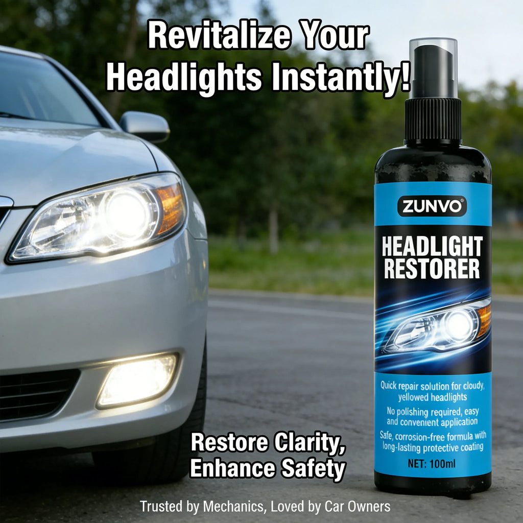 Car Headlight Restorer Spray – Clears Cloudy Yellowed Lenses Headlight Restorer Spray QXL
