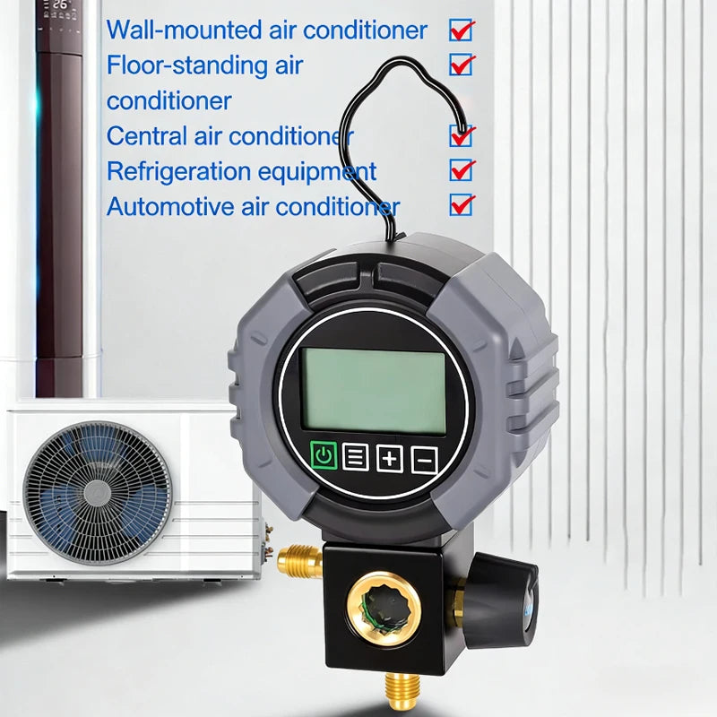 Digital Manifold Pressure Gauge 0–6000 kPa LCD HVAC Tester Manifold Pressure Gauge QXL